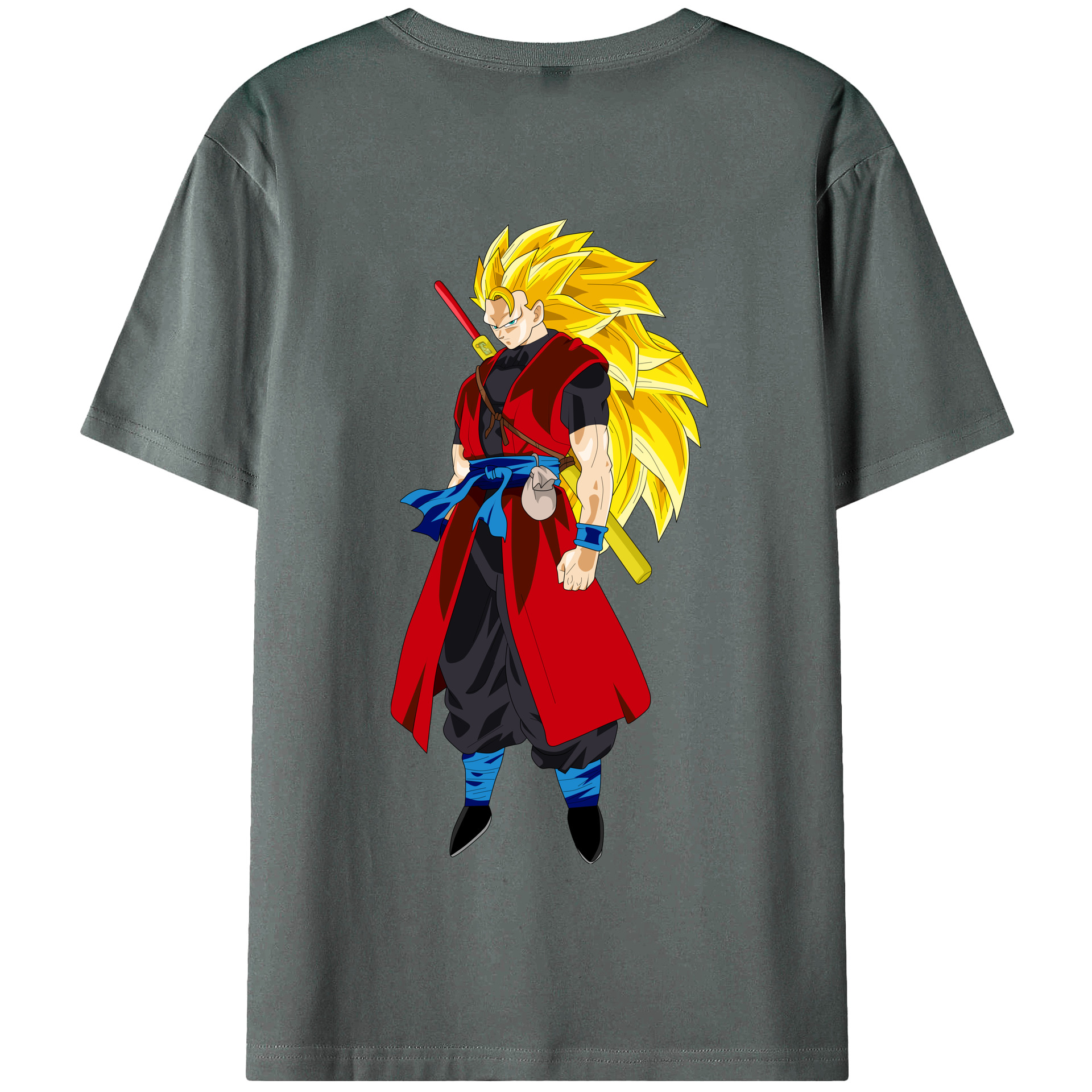 （画像用） ドラゴンボール トランクス（Torankusu）DRAGON BALL Trunks 綿100％半袖Tシャツ（背面プリント）